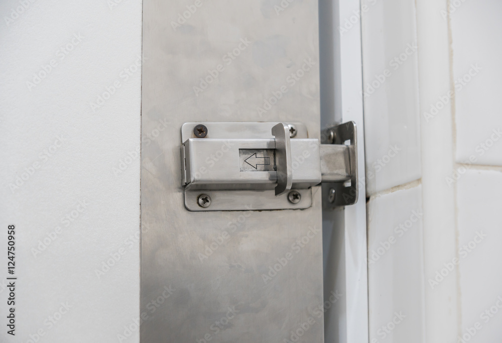 Safety latch or locked doors in condo.
