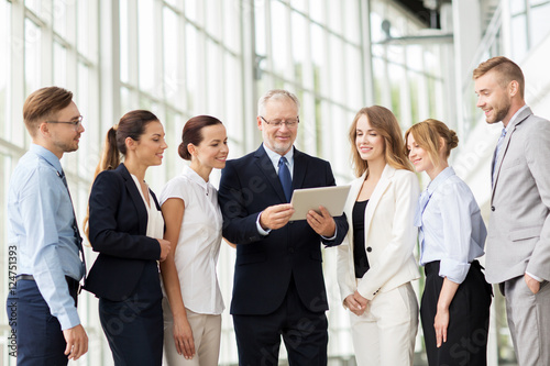 business people with tablet pc computer at office