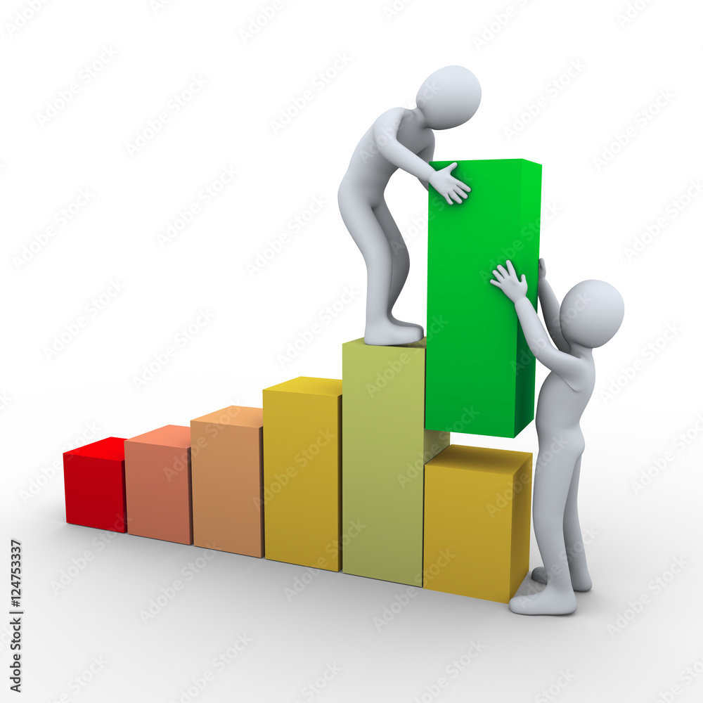3d people progress bars teamwork 3d people progress bars teamwork