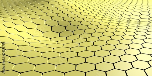 Digital hexagons background