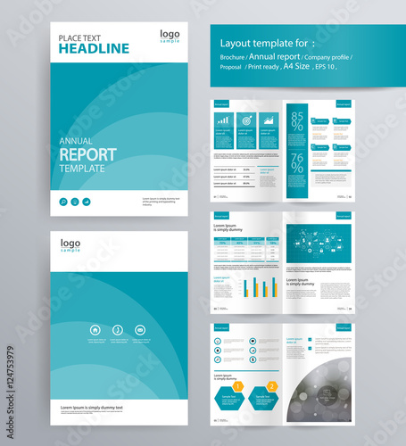 page layout for company profile, annual report, brochure, and flyer layout template. with info graphic element. and vector A4 size  for editable 