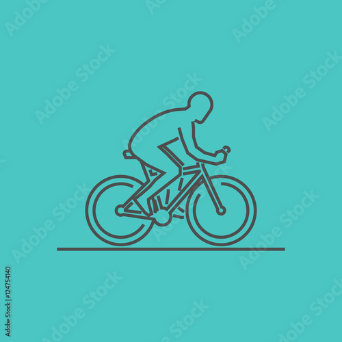 Modern outline cycling logo.