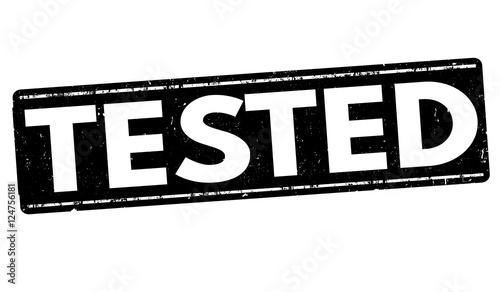 Tested sign or stamp