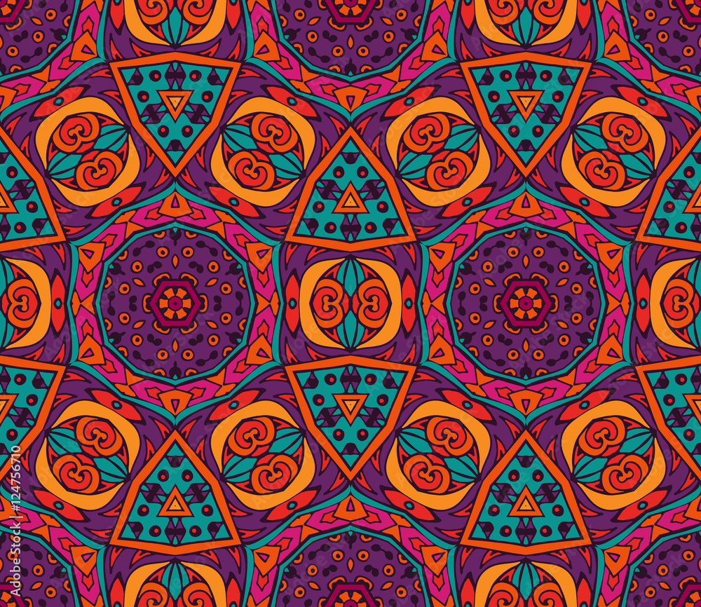 Abstract geometric mosaic seamless pattern 