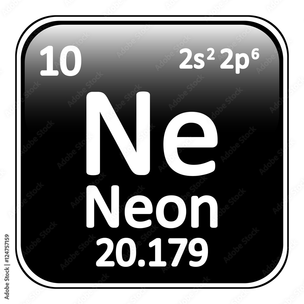 Periodic table element neon icon. Periodic table element neon icon.