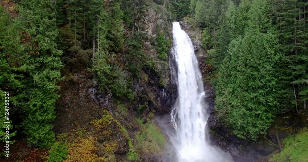 Wallace Falls Waterfall in Cascade Mountains, Washington Wallace Falls Waterfall in Cascade Mountains, Washington