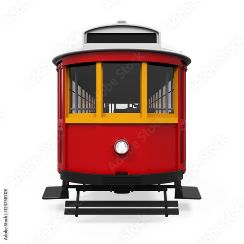 Vintage Tram Isolated