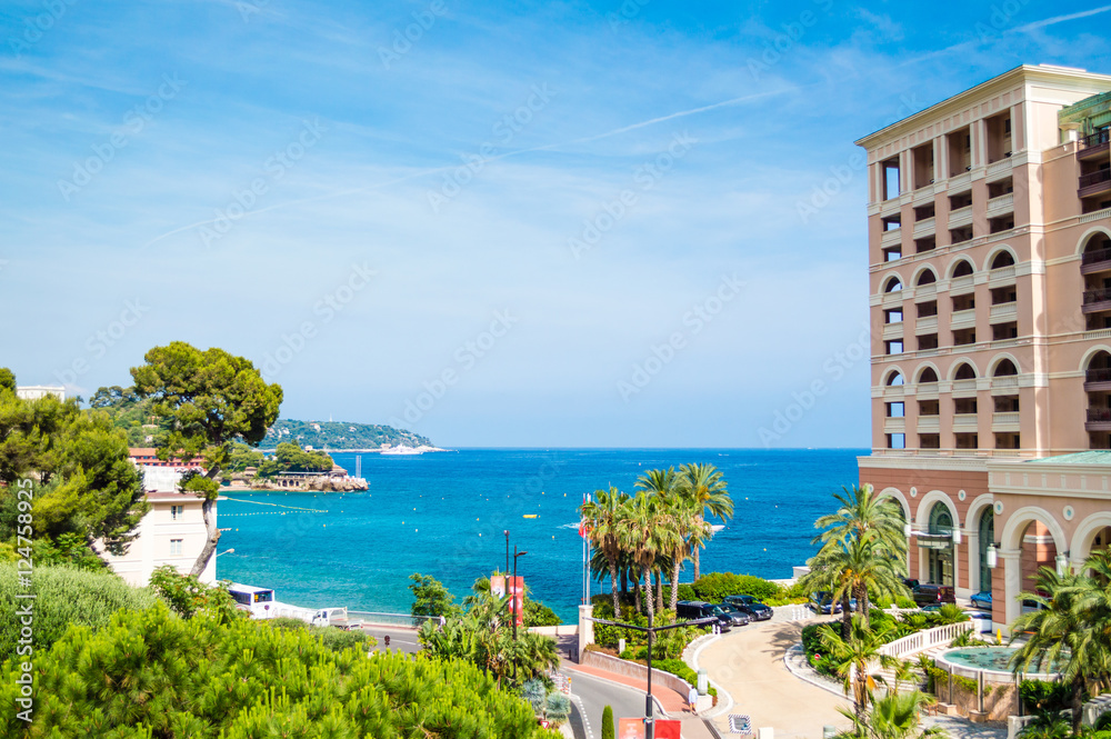 Fototapeta premium Monaco hotel buildings