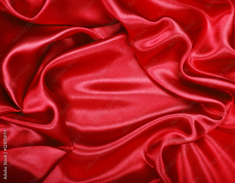 Smooth elegant red silk as background