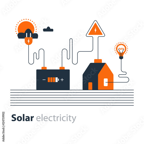 Electricity connection, solar electrical supply, energy saving