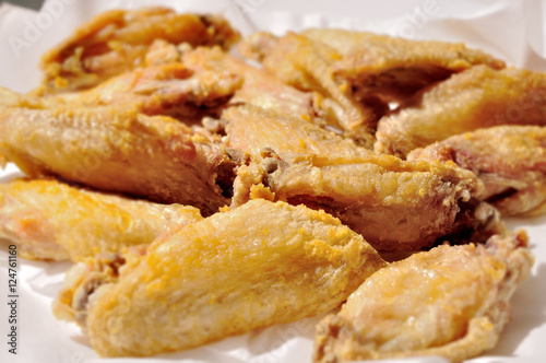 chicken fried close up background