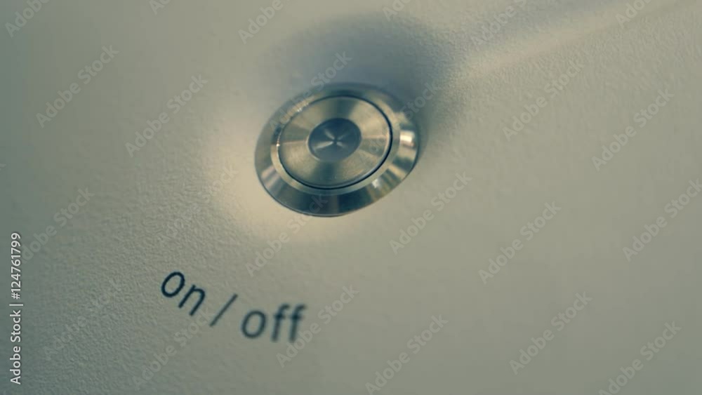 Metallic button on-off is recessed on the white surface of the device in order to avoid accidental activation Metallic button on-off is recessed on the white surface of the device in order to avoid accidental activation