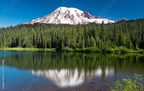 Mt Rainier and Reflection Lake