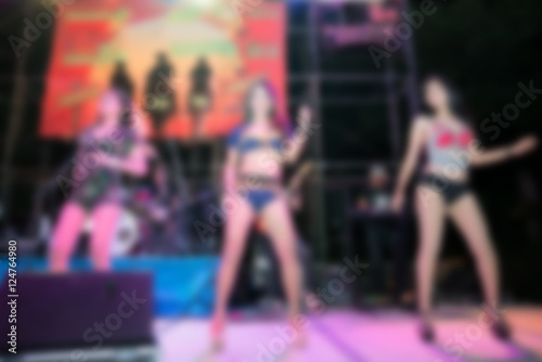 Blurred image of dancer sexy women