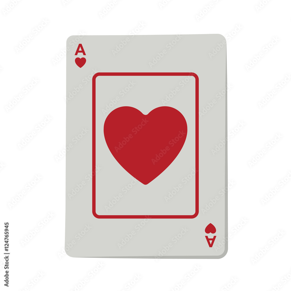casino cards poker heart ace icon over white background. gambling games design. vector illustration casino cards poker heart ace icon over white background. gambling games design. vector illustration