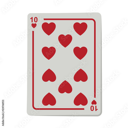 casino heart cards poker icon over white background.  gambling games design. vector illustration