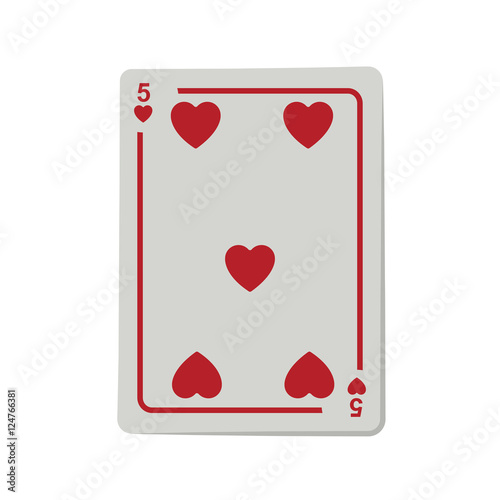 casino heart cards poker icon over white background.  gambling games design. vector illustration