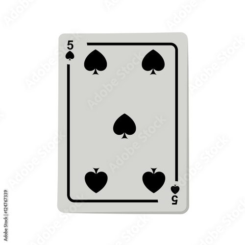 casino spade cards poker icon over white background.  gambling games design. vector illustration