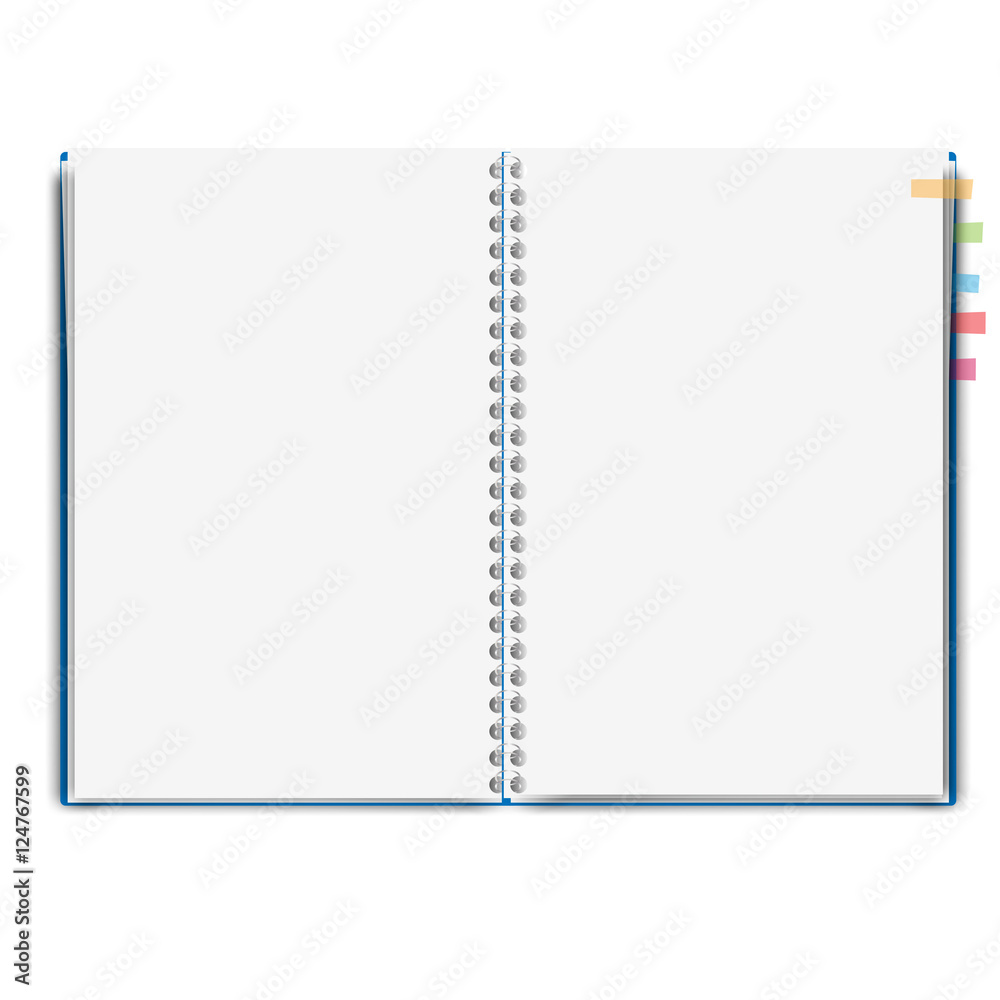 realistic notebook, exercise book , vector illustration realistic notebook, exercise book , vector illustration