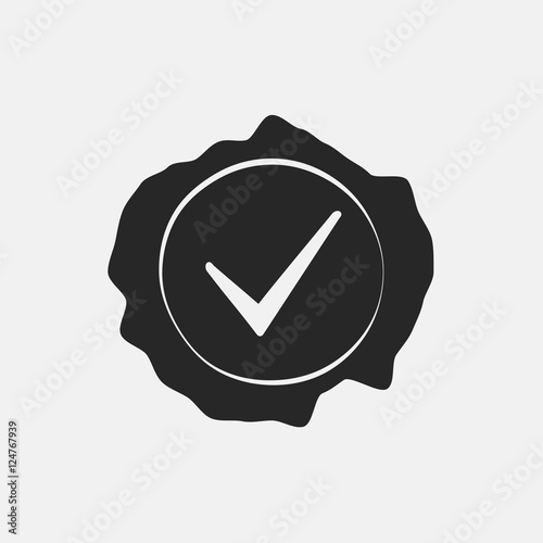 Stamp Check Mark Overlay Texture. Empty Design Template. EPS10 vector.