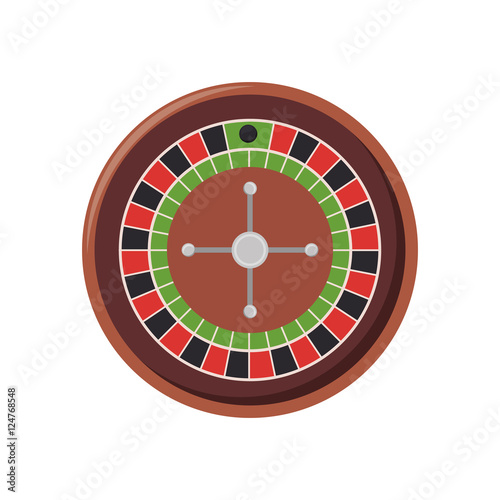 roulette machine over white background. casino gambling games design. vector illustration