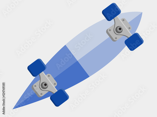 Vector illustration of longboard