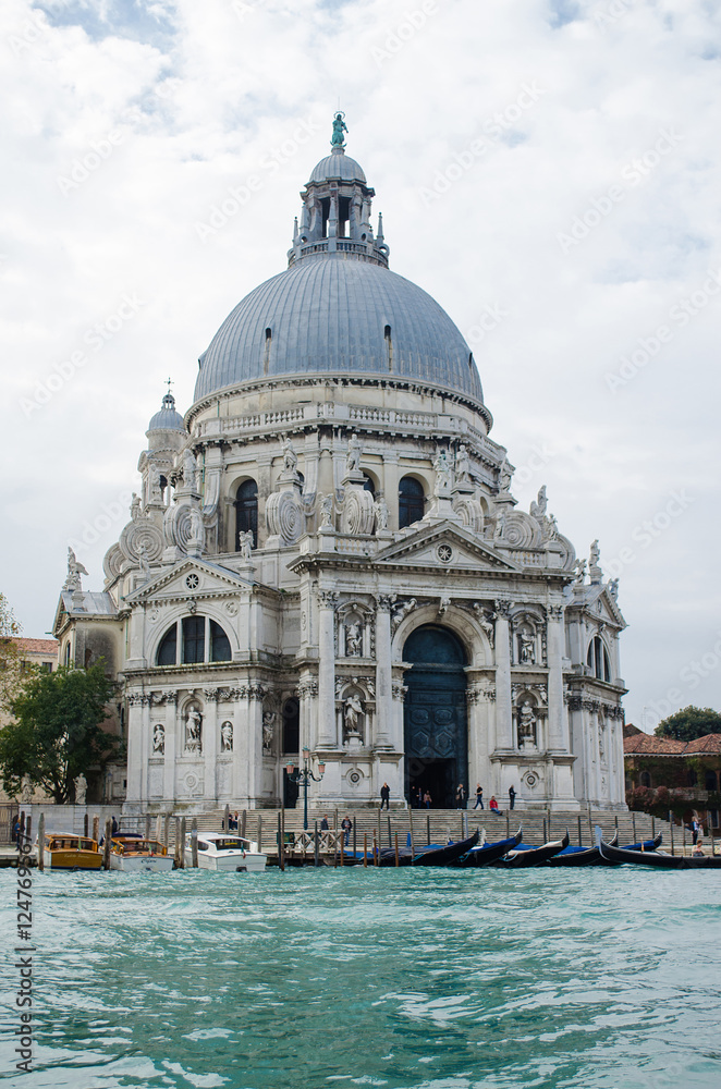 Basilica of Santa Maria della Salute on the waterfront of the Gr