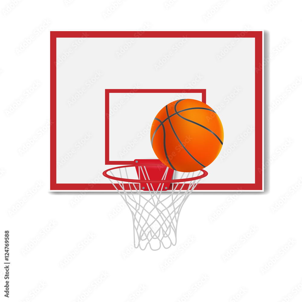 basketball backboard, vector illustration