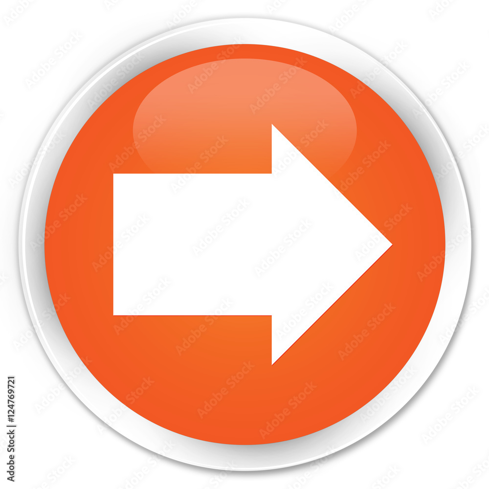 Next arrow icon orange glossy round button Next arrow icon orange glossy round button
