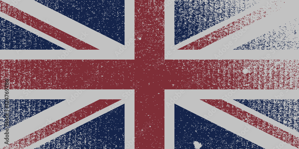 Fototapeta premium Distressed Flag Of The United Kingdom. EPS10 vector.