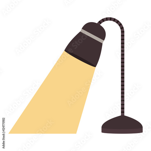 desk lamp. office equipment object. isolated design. vector illustration