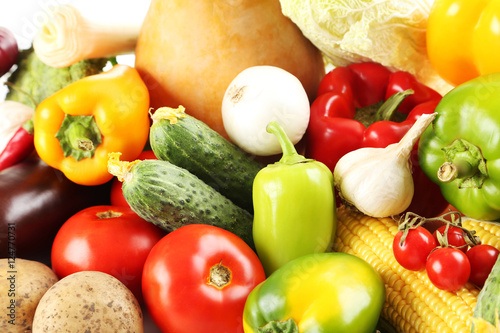 Ripe and tasty vegetables background