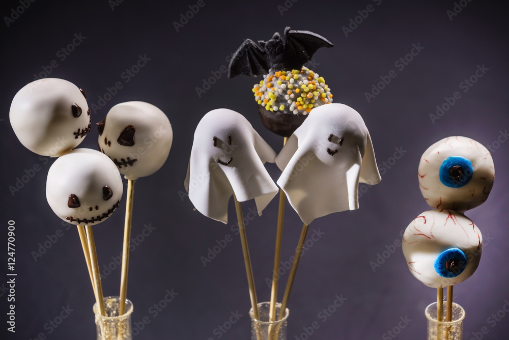 funny cake pops for Halloween Stock Photo Adobe Stock