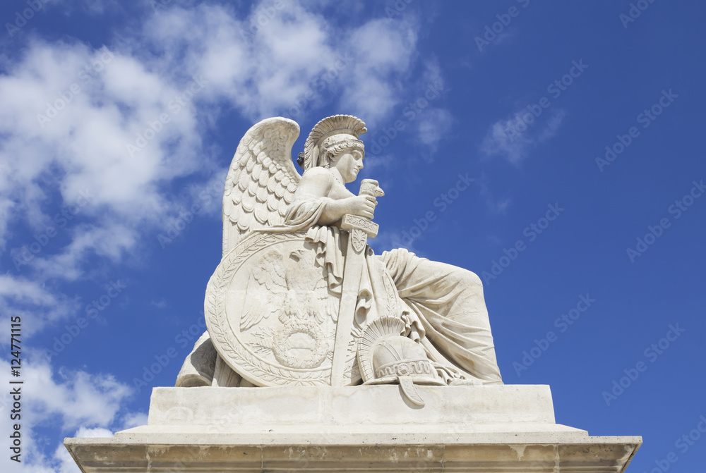 Ancient sculpture in Tuileries garden - Garden located between Louvre Museum and Place de la Concorde, was created by Catherine de Medici in 1564. Ancient sculpture in Tuileries garden - Garden located between Louvre Museum and Place de la Concorde, was created by Catherine de Medici in 1564.