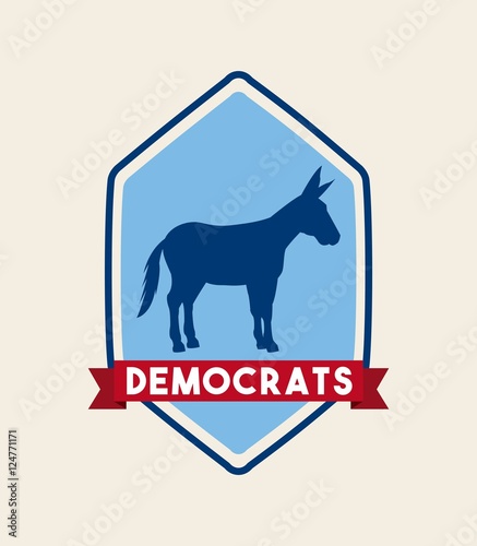 democrat political party animal vector illustration design