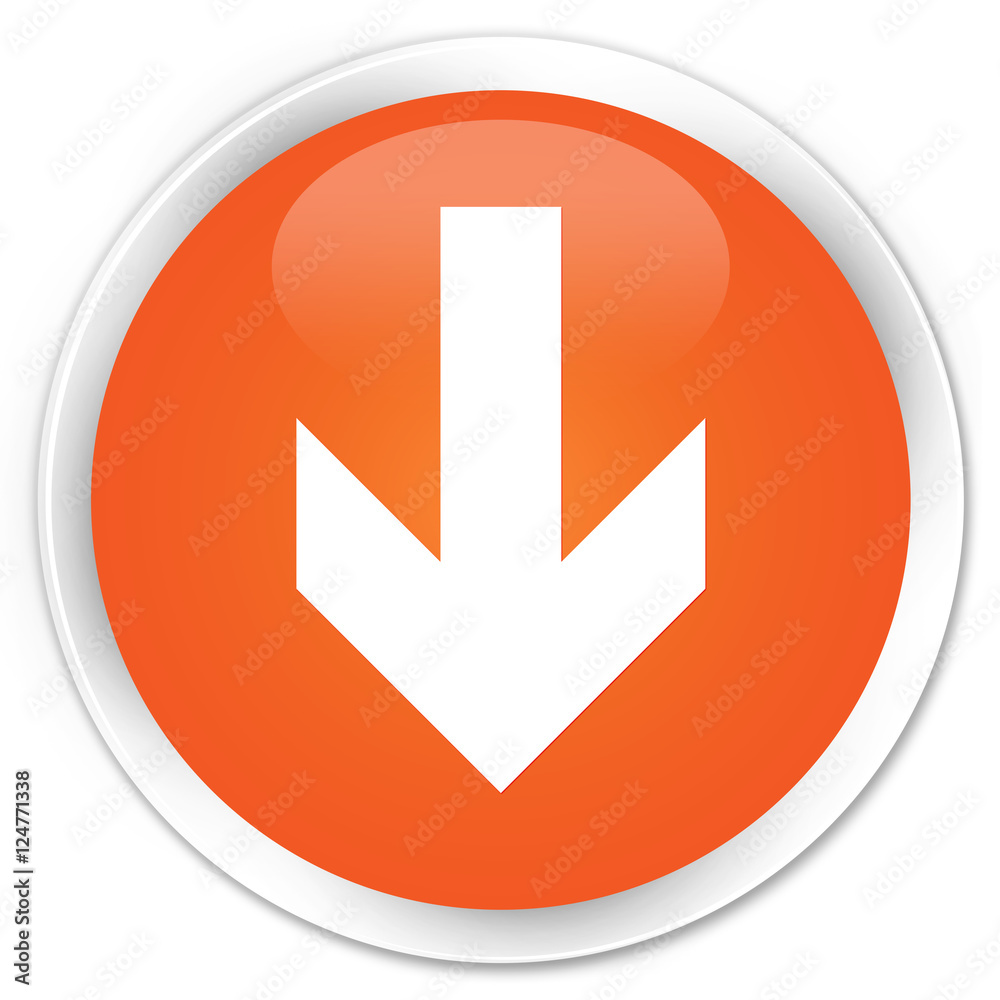 Download arrow icon orange glossy round button Download arrow icon orange glossy round button
