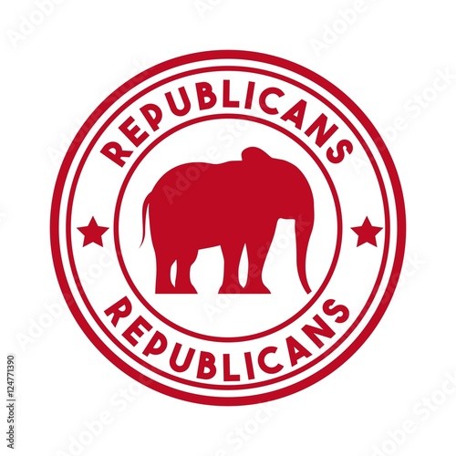 Republican political party animal vector illustration design