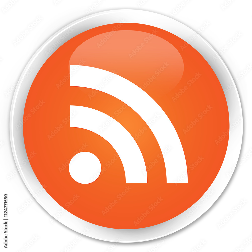 RSS icon orange glossy round button RSS icon orange glossy round button