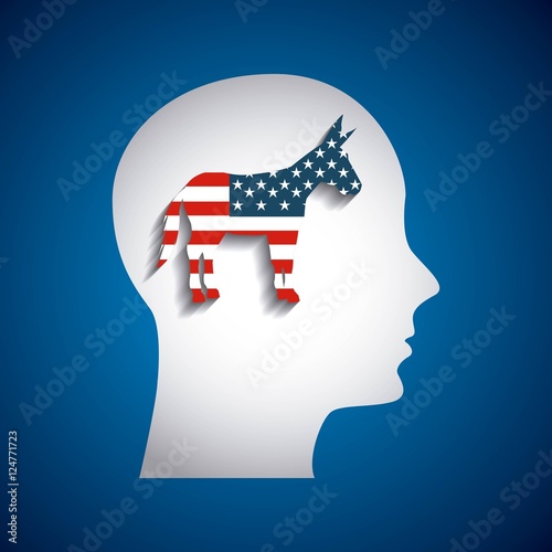 democrat political party animal vector illustration design