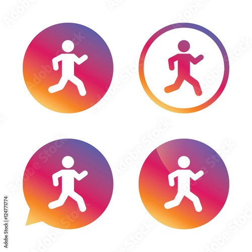 Running sign icon. Human sport symbol.