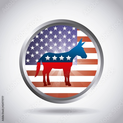 democrat political party animal vector illustration design