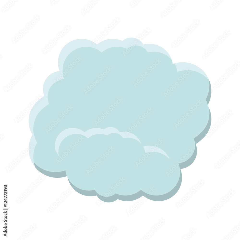 blue clouds icon over white background. vector illustration