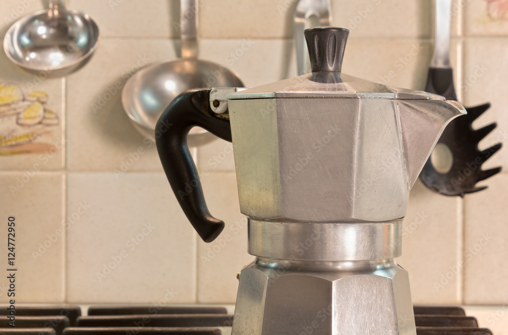 Italian Coffe Maker on the Stove Italian Coffe Maker on the Stove