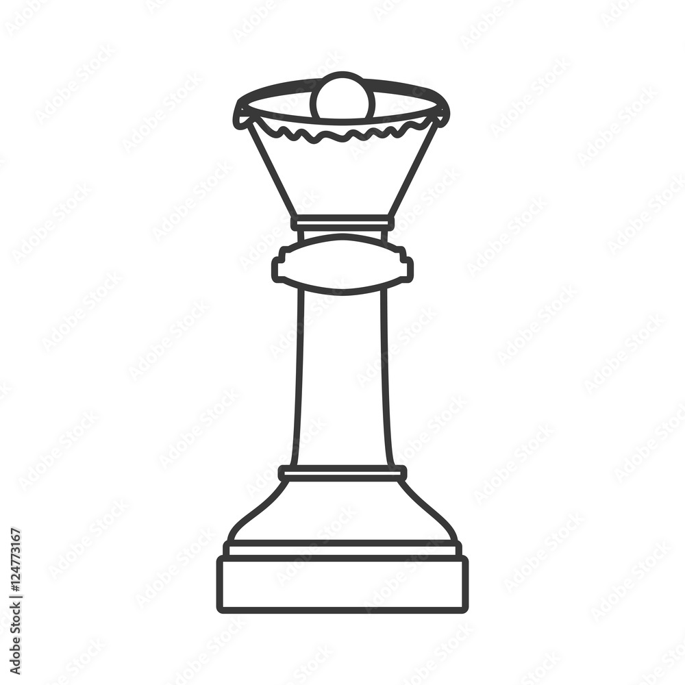 queen chess game piece icon over white background. strategy gaming design. vector illustration queen chess game piece icon over white background. strategy gaming design. vector illustration