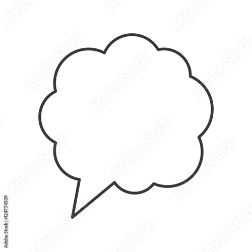 speech bubble icon. comic comunication cloud. vector illustration