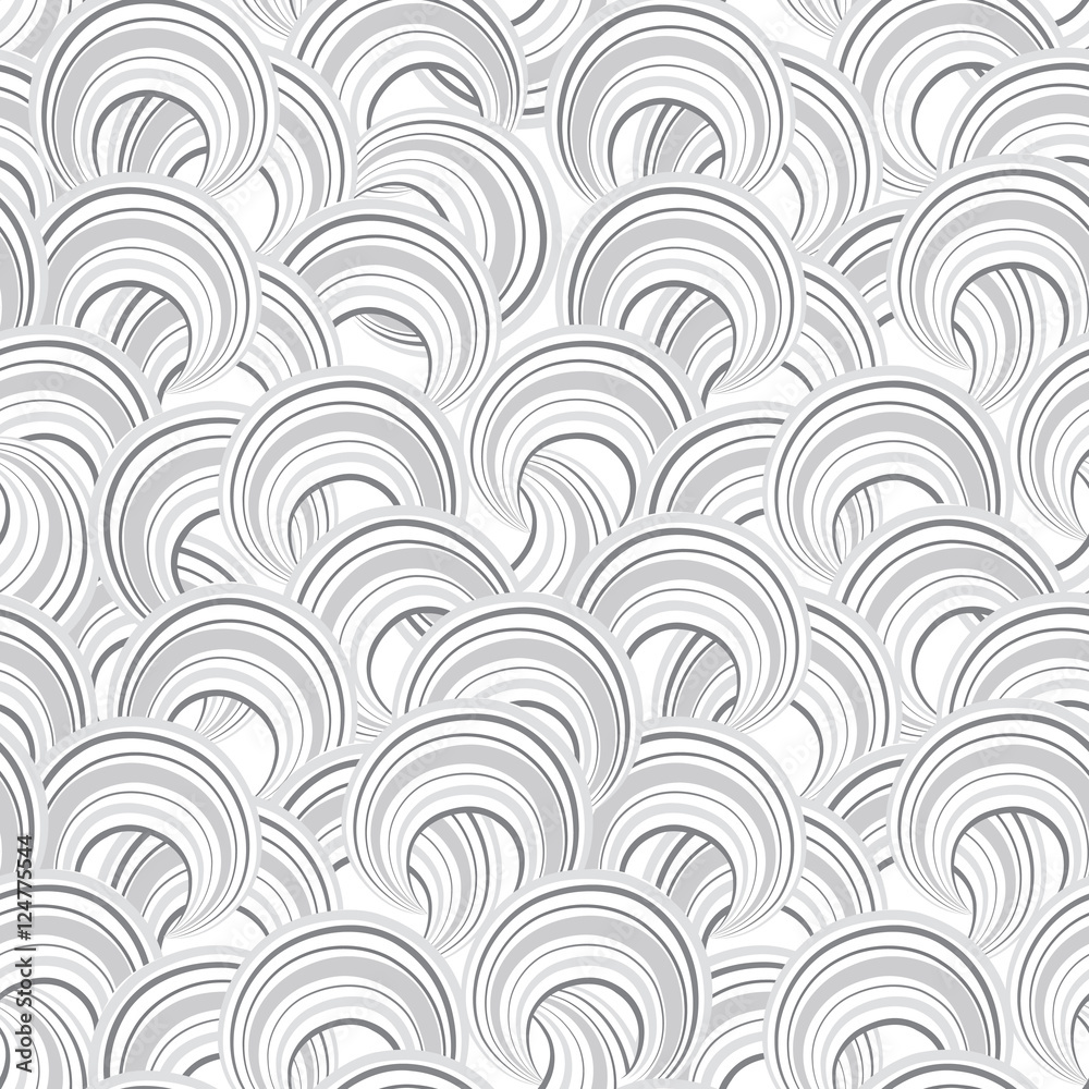 Abstract geometric striped circle seamless pattern. Bubble ornamental background Abstract geometric striped circle seamless pattern. Bubble ornamental background
