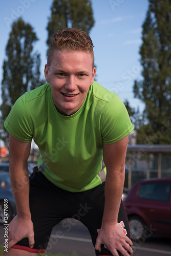 portrait of a young man on jogging © .shock