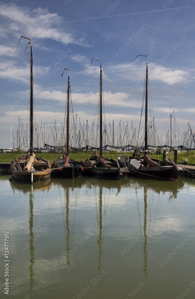 Historic sailing boats in Enkhuizen
