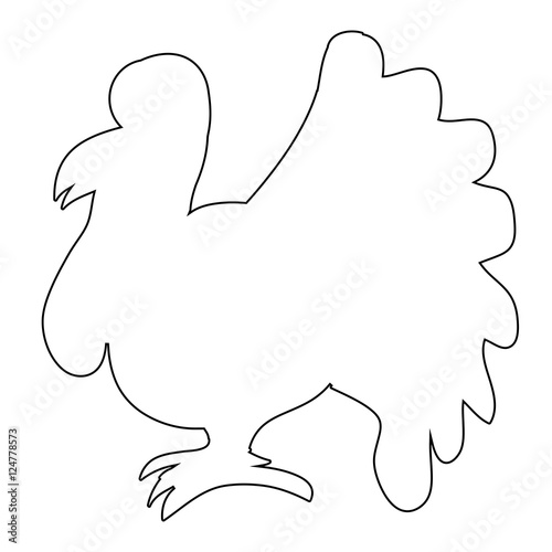 Turkey Outline Icon Symbol Design. Vector illustration isolated