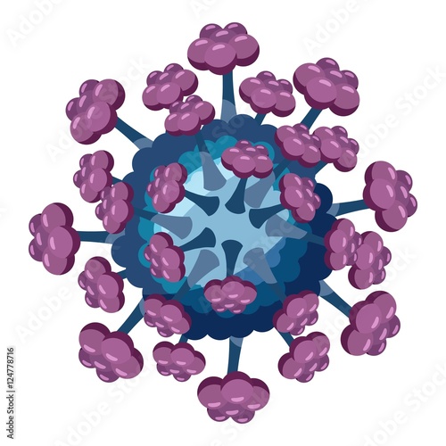 Virus icon. Isometric 3d illustration of virus vector icon for web